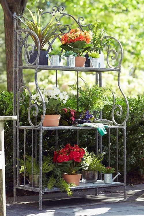 Vintage Items Repurposed as Plant Shelves 15