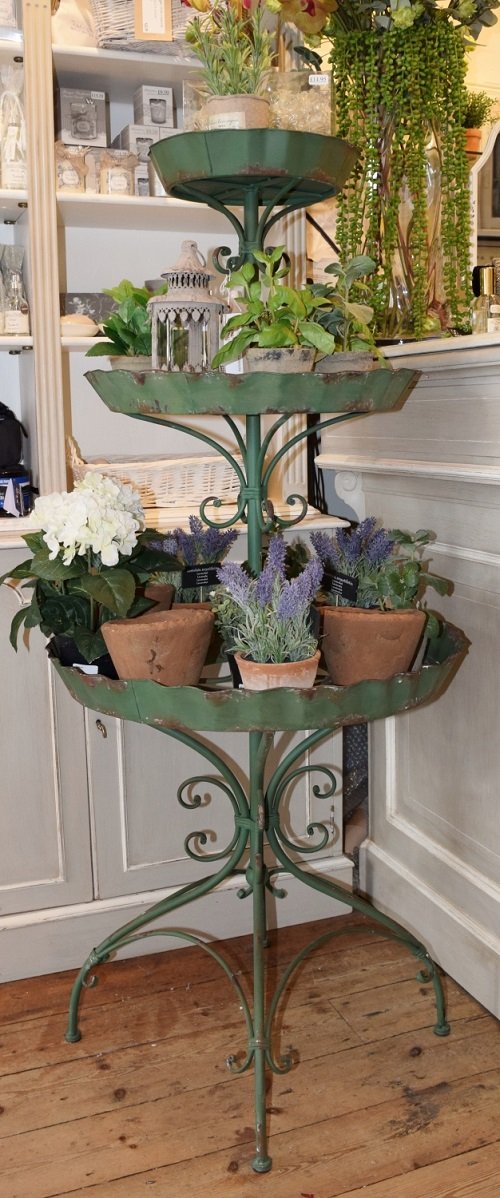 Vintage Items Repurposed as Plant Shelves 13